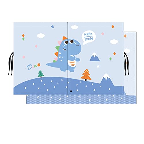 Car Sun Shade for Baby - EOHMAK Car Side Window Sun Shade Cover Upgrade Double Opening Car Interior Curtain Sun Blocker Blind (Blue Dinosaur, 1 Pack)