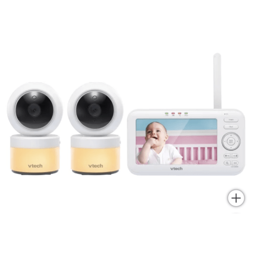 VTech 2 Camera 5” Video Baby Monitor with Pan & Tilt Camera, Night Light