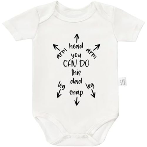 You Can Do This Dad Funny Bodysuit, Daddys Girls Baby Clothes, Newborn Boy Gifts Cotton Romper Outfits 0-24 Month