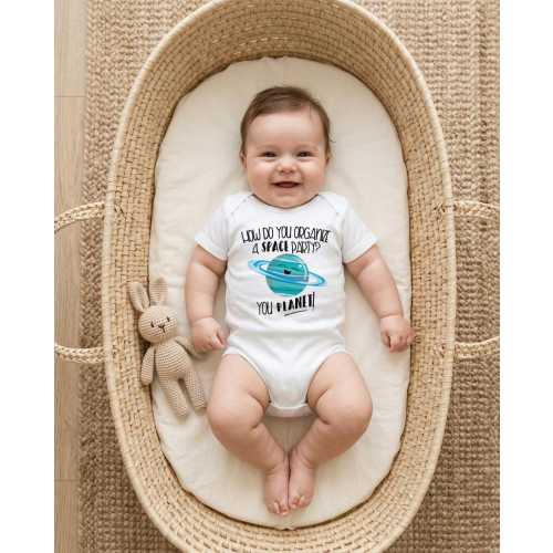 Funny Planet Pun Onesie®, Space Party Baby Gift, Outer Space Lover Bodysuit