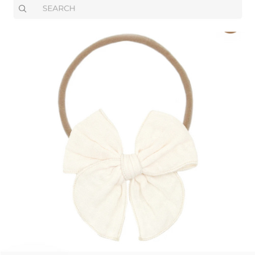 Cloud Muslin™ Heirloom Bow - Cream Headband