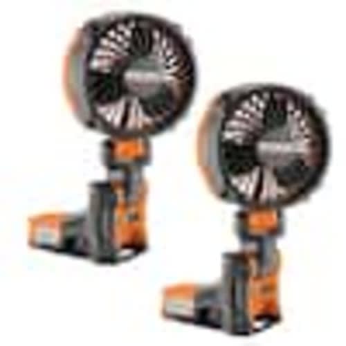 RIDGID 18V SubCompact Brushless Cordless Magnetic Clamp Fan 2-Pack (Tools Only) R860723B-R860723B