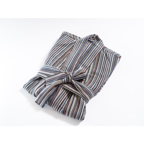 Colorful Striped Loungewear, Lightweight Bathrobe, Boho Linen Cotton Robe, Stripe Bridesmaid Robe, Cozy Duster Coat, Housewarming Gift