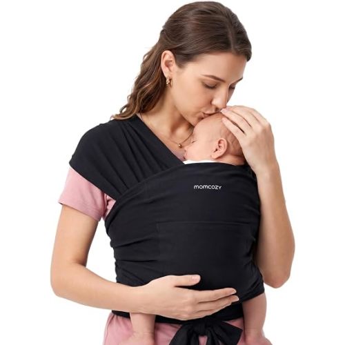 Momcozy Baby Wrap Carrier, Easy-On 2-Piece Design, Newborn to 33 lb