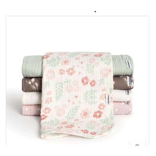 5-Pack Baby Girls Pink Floral Muslin Burp Cloths – Gerber Childrenswear