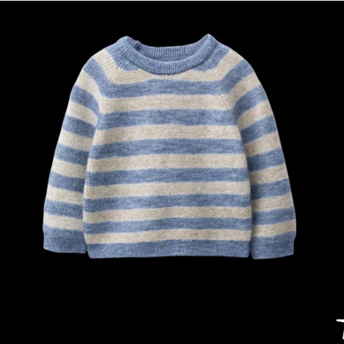STRIPED WOOL AND CASHMERE SWEATER - Blue marl | ZARA United States