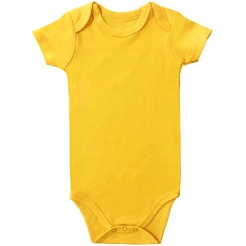 ROMPERINBOX Unisex Baby Onsies Solid Baby Bodysuit Romper Blank for 0-24 Months Boys Girls