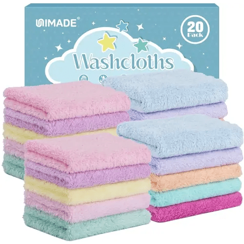 Baby Washcloths, Super Soft Microfiber Coral Fleece Wash Cloths