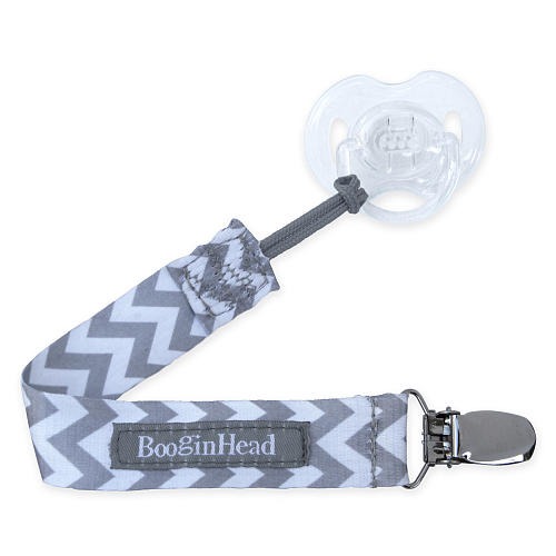 BooginHead PaciGrip Pacifier Holder - Blue Chevron