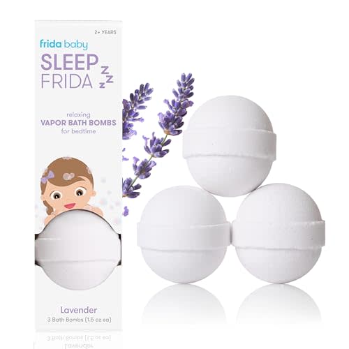 Frida Baby Natural Sleep Bath Bombs, Lavender Essential Oil Bath Bombs for Bedtime, Relaxing & Calming Shower Bombs with Aromatherapy Oil for Better Sleep