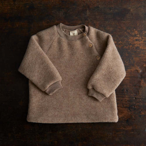 Puffin Baby & Kids Sweater - Merino Wool Fleece - Driftwood