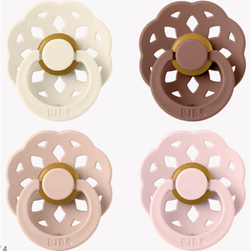 BIBS Boheme Pacifiers 4-Pack  - Ivory, Blush, Blossom, Lilac – Bibsworld store US