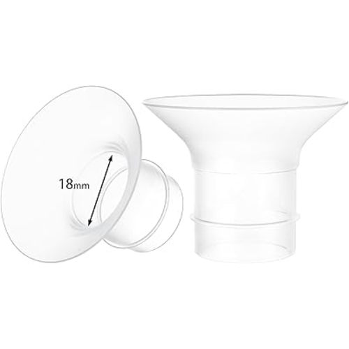 2PC Flange Insert 18mm Compatible with Momcozy Air 1/W1/M9/M6/M5/V1 Pro/V2 Pro, for Spectra/eufy/Medela/Elvie/Lansinoh/Paruu with 24mm Flange/Shield Pump, Pumping Essentials Flange Insert Kits