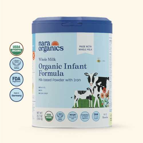 Organic Whole Milk Infant Formula – Full size cans – Nara Organics