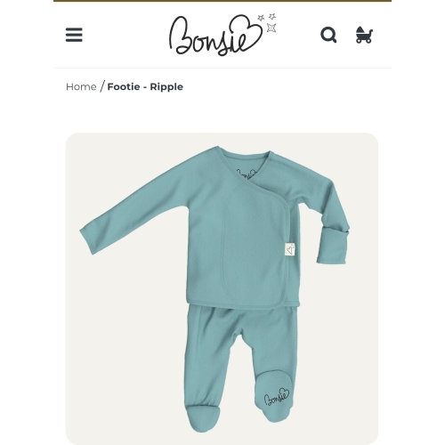 Footie - Ripple – Bonsie Skin to Skin Babywear