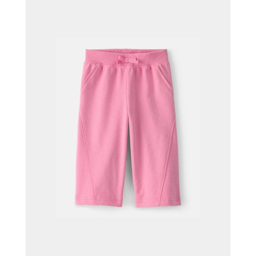 Baby Girl French Terry Wide-Leg Active Pants - Pink | Carter's