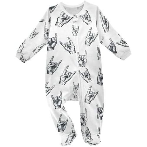 Dussdil Baby One-Piece Footies Newborn Rompers Pajamas Cotton Footed Pjs for Sleep Play Boys Girls