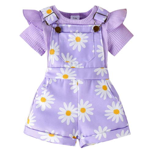 Rompers for Baby Girls Outfits Clothes Dress Baby Girl Bubble Romper+Tiered Ruffle Shorts Blommers Bow Set