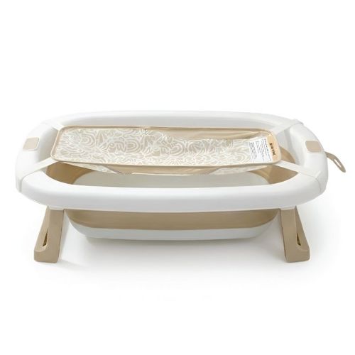 Lulyboo Collapsible Baby Bathtub with Support Sling - Clay