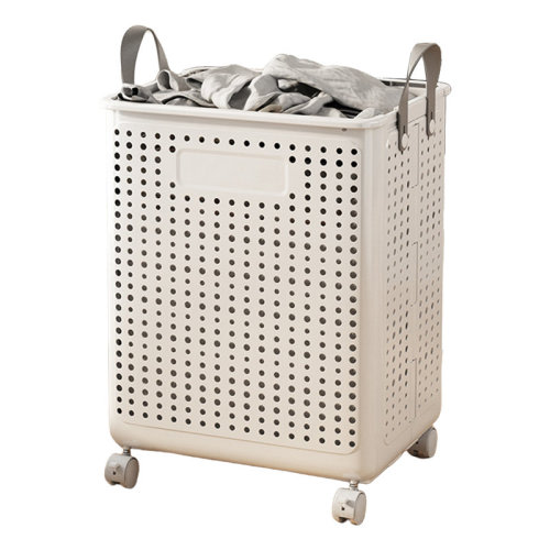 Wrought Studio™ Laundry Basket with Wheels Large Capacity Handle Design Waterproof Dirty Clothes Hamper Laundry Basket with Breathable Mesh Holes & Reviews | Wayfair