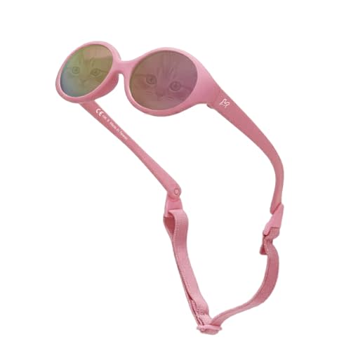 UV400 Polarized Baby Toddler Sunglasses for Most Boys/Girls Ages 0–2 | Adjustable Strap, Flexible & Lightweight BPA-Free Frame, Durable Design, Travel & Stroller Walk Essentials