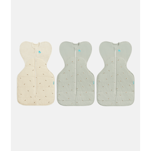 Swaddle Up Starter Bundle | 2.5 TOG | Oatmeal Bees | Olive Bees 2