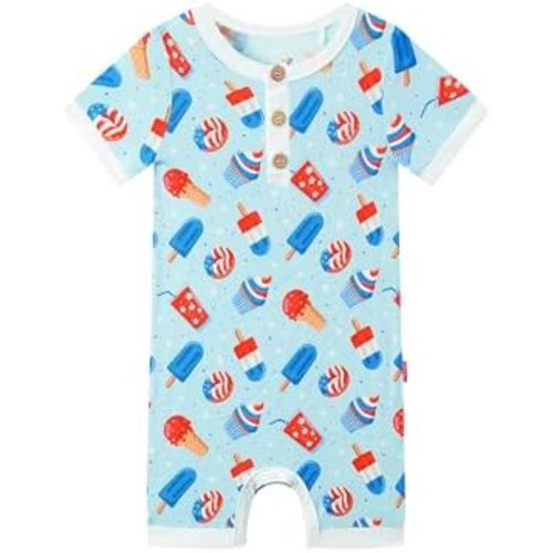 Bamboo Viscose Baby Boy Romper Infant Short Sleeve Summer Baby Jumpsuit