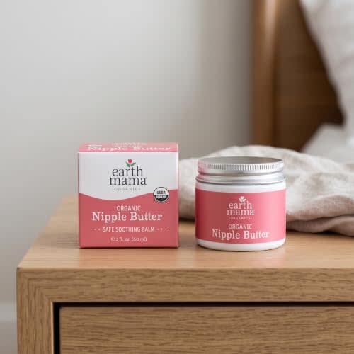 Earth Mama Organic Nipple Butter, Lanolin-Free Breastfeeding Cream, 2 fl oz