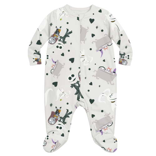 Nightmare Before Christmas Baby Unisex Long Sleeve Footed Sleep N Play, Sizes Newborn- 9 Months