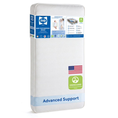 Sealy Baby Sealy Posturepedic Grace Breathable 2 Stage Crib Mattress & Toddler Mattress, GREENGUARD Gold Certified, 52" x 28" & Reviews | Wayfair