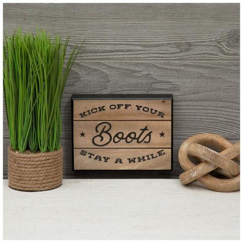Kick Off Your Boots Wood Decor