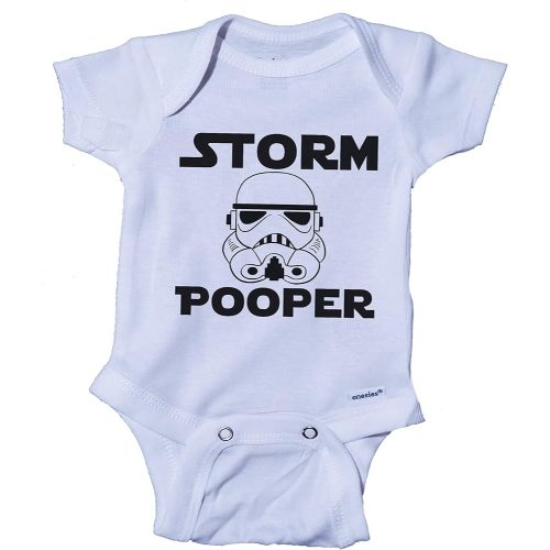 Ink Trendz STORM POOPER TROOPER Themed Baby Onesie® Bodysuit Romper