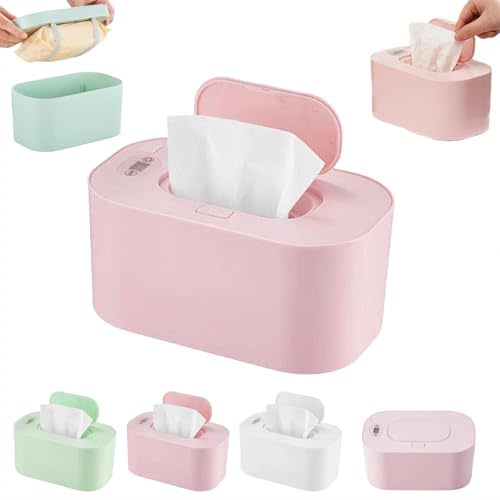 Baby Wipe Warmer,New Portable Large Capacity Wipes Warmer Dispenser with LED Display,Adjustable Baby Wet Wipes Holder,Evenly Overall Heating for Home Car Travel Use