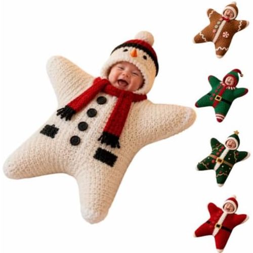 Starfish Baby Outfit,Funny Cute Halloween Christmas Fleece Knit Onesie