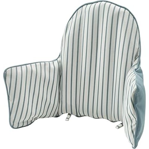 ANTILOP Supporting cushion and cover, blue/white striped