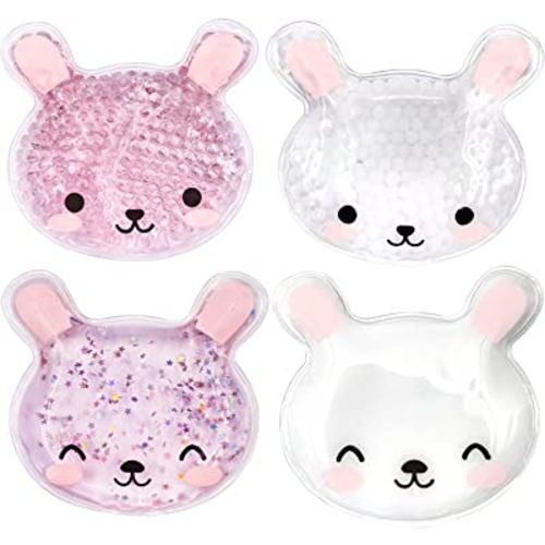 4 PCS Boo Boo Ice Packs, Kids Reusable Gel Ice Pack, Cute Children Gel Ice Pack for Kids Injuries, Kids cute lunch ice pack, Breastfeeding, Wisdom Teeth, Pain Relief, Kids Fever, Headaches(/3.8X3.2in)