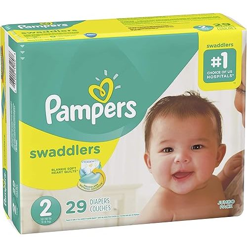 Diapers Size 2, 29 Count - Pampers Swaddlers Disposable Baby Diapers, Jumbo Pack