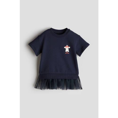 SWEATSHIRT DRESS WITH TULLE SKIRT