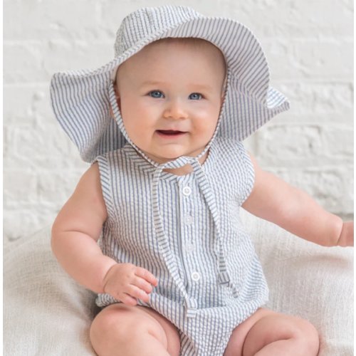 Wren Seersucker Bubble Romper