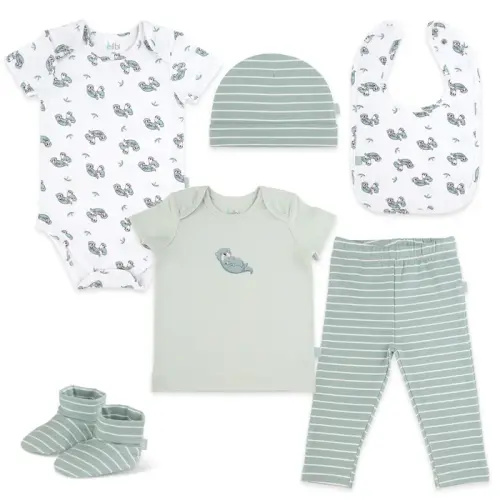 Bilbi 6 Piece Set Otter Blue | Baby Bunting AU