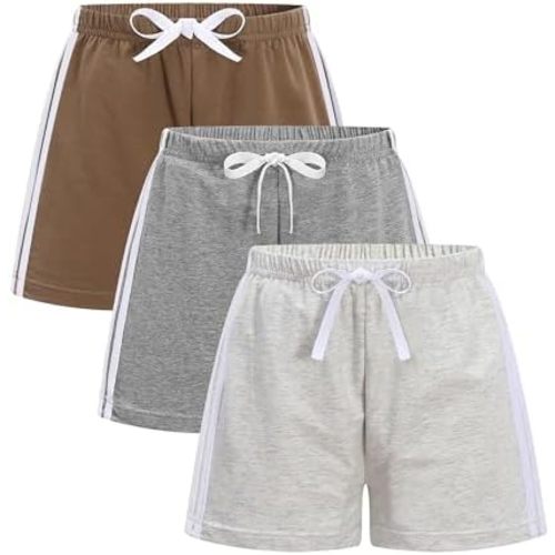 GFQLONG 5 Pack Toddler Boys Girls Cotton Athletic Running Shorts, Kids Summer Casual Fashion Soccer Shorts