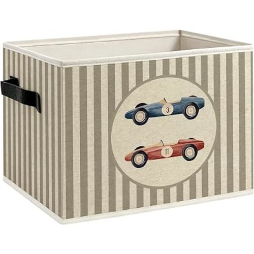 Race Car Boy Nursery Foldable Storage Bins Box with Handles