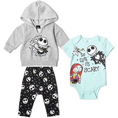 Disney Classics Winnie the Pooh Mickey Mouse Baby Hoodie Bodysuit and Pants 3 Piece Outfit Set (Newborn - 24 Months)