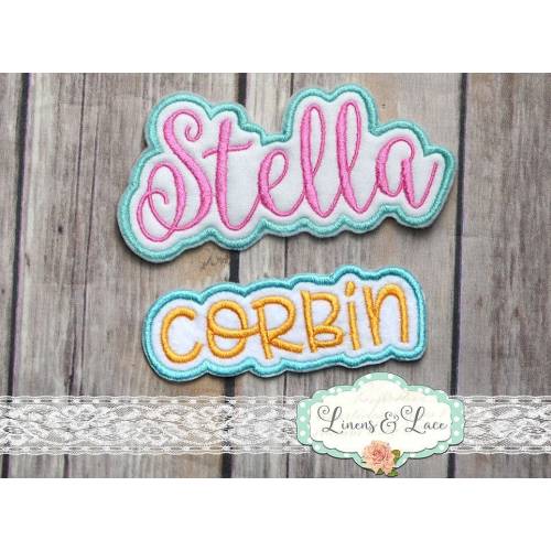 Custom Iron On Embroidered Name Patch | Personalized Name Tag | Sew On or Iron On Patch | Backpack Patch | Jacket Patch | Uniform Name Patch