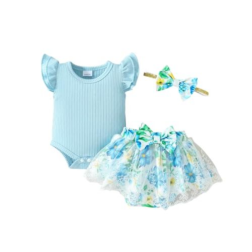 Weebaby Preemie Newborn Girl Clothes Baby Double Ruffle Romper Summer Dress Newborn Photography Outfits Girl 0 3 6 Months