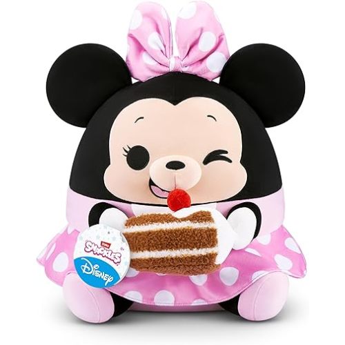 Snackles Disney 14-inch Plush (Minnie) by ZURU, Plush with Snack Accessory