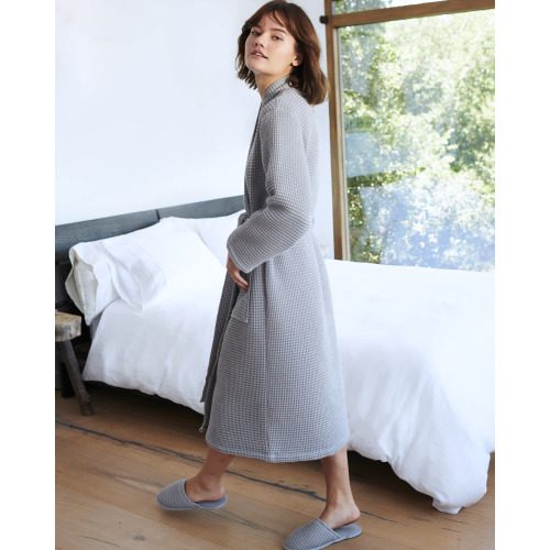 Organic Turkish Waffle Robe in Grey