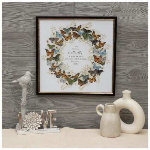 Love Is Like A Butterfly Framed Wall Decor