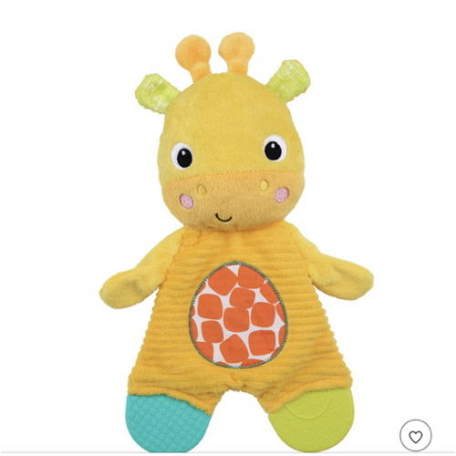 Bright Starts Snuggle & Teethe BPA-Free Crinkle Teething Plush Baby Toy - Giraffe