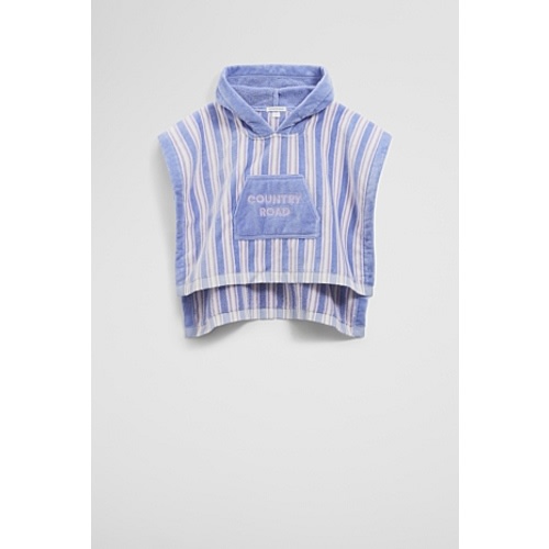 Bluebell Cotton Stripe Logo Poncho - Swimwear | Country Road